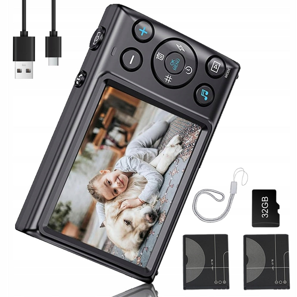 DIGITAL CAMERA PORTABLE MINI AUTOFOCUS CAMERA 4K 64 MP 2,8" SCREEN
