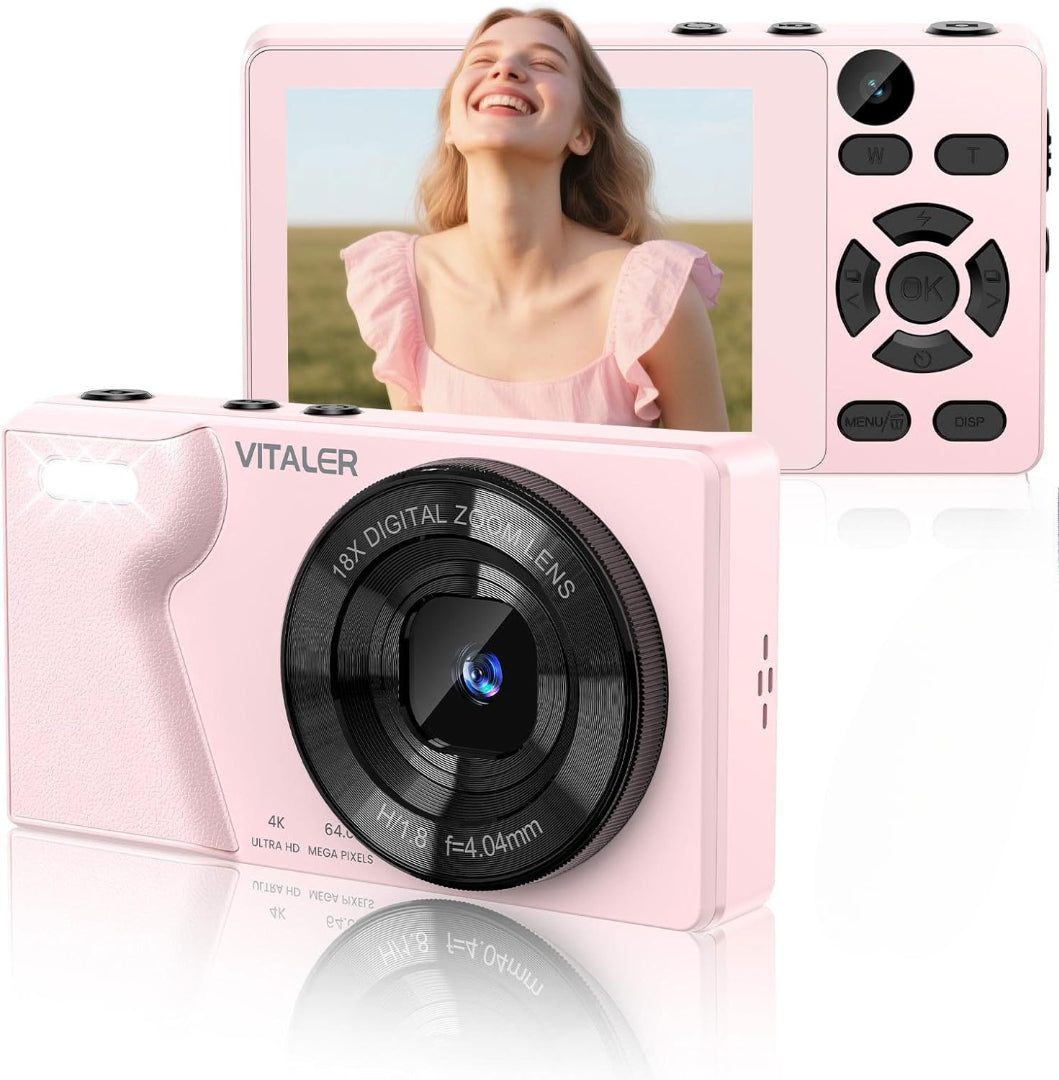 DIGITAL CAMERA VITALER 4K 64 MP COMPACT CAMERA 2000MAH IPS 2.8 INCH PRO