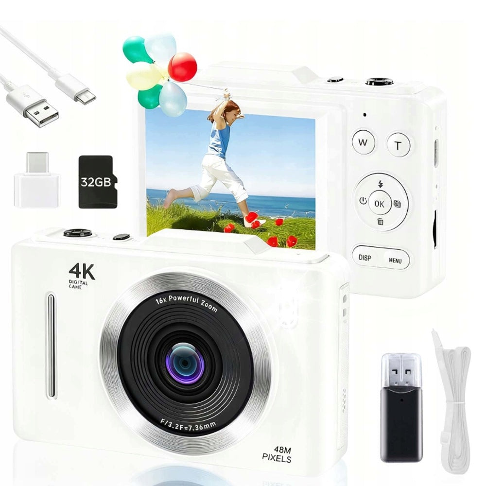 DIGITAL CAMERA WITH 16X ZOOM AND 4K 48 MP VIDEO FOR 32GB CARD