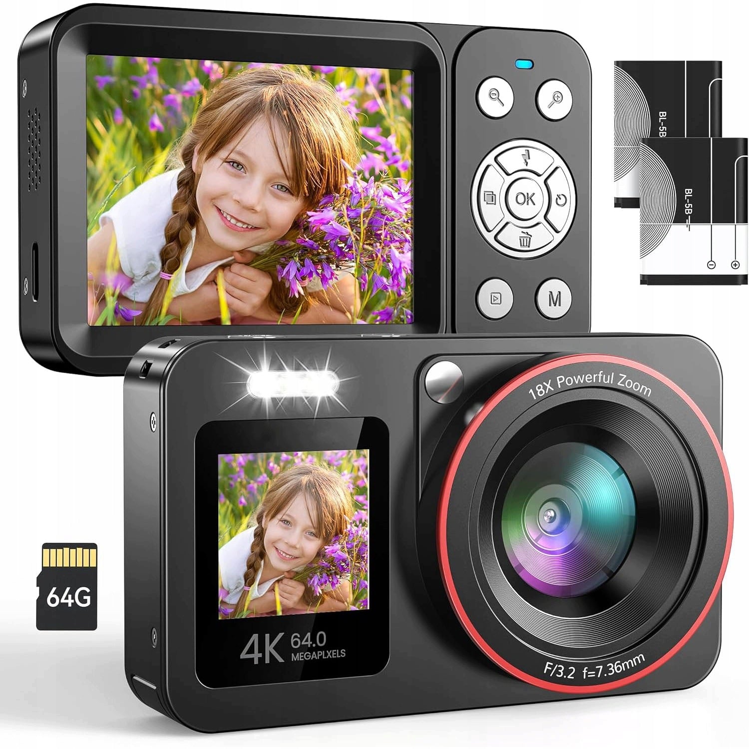 DIGITAL CAMERA WITH DIGITAL ZOOM 18X IMAGE STABILIZATION SERIAL MODE Brand no brand