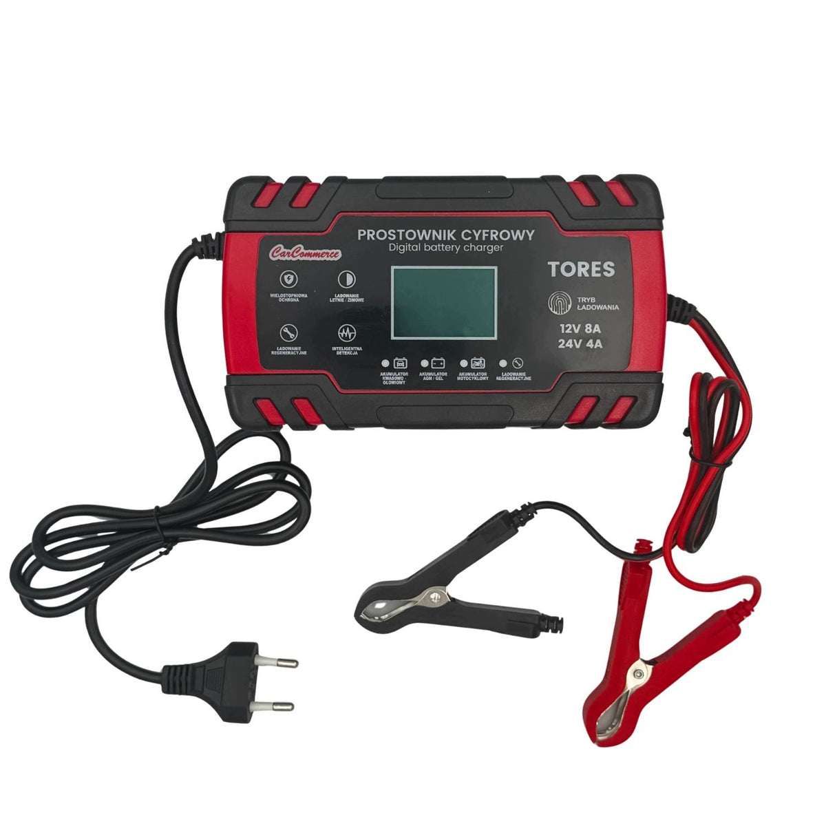 DIGITAL CAR RECTIFIER 12V 8A / 24V 4A CARCOMMERCE