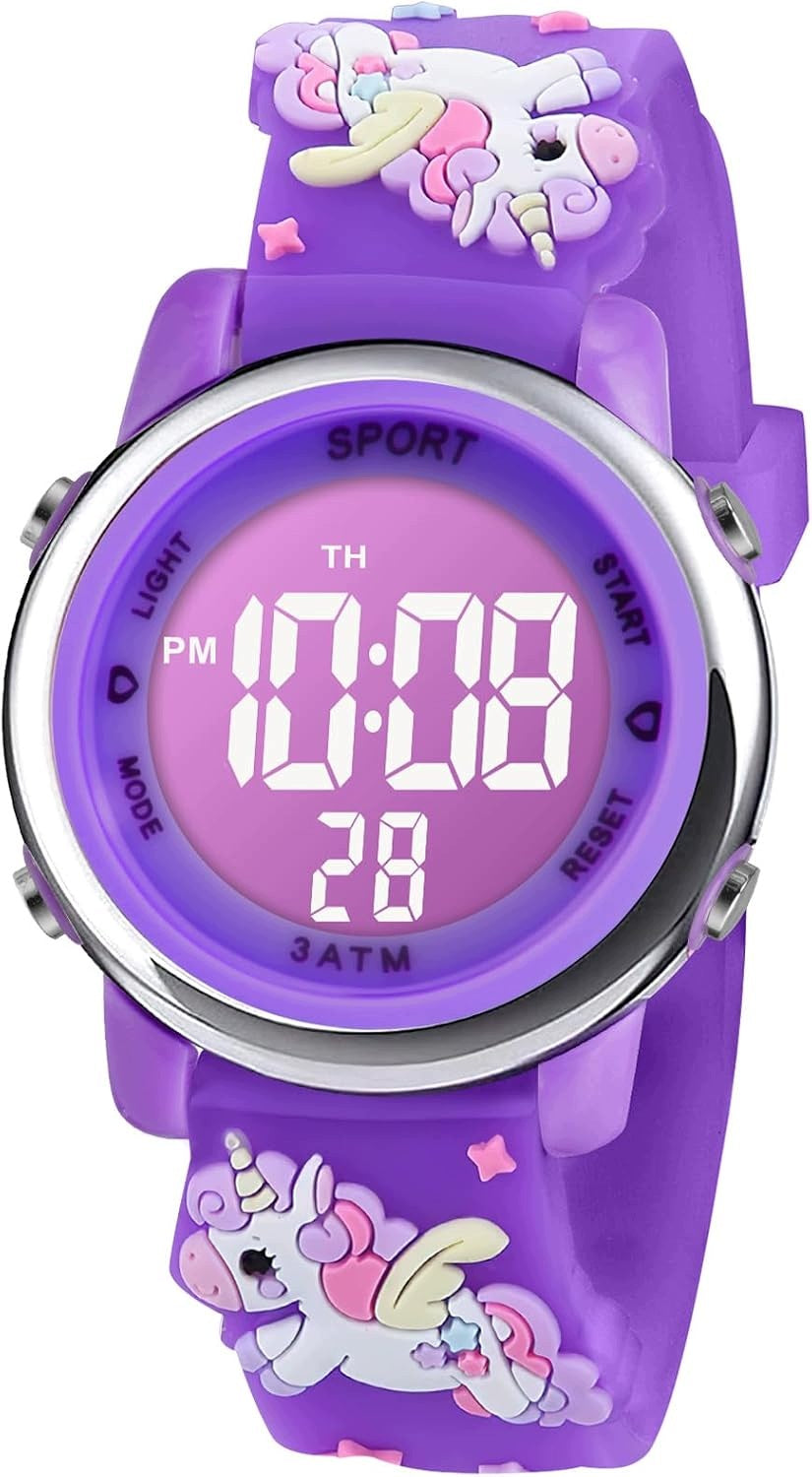 DIGITAL CHILDREN'S WATCH UNICORN LED 7 COLORS 3-12 YEARS