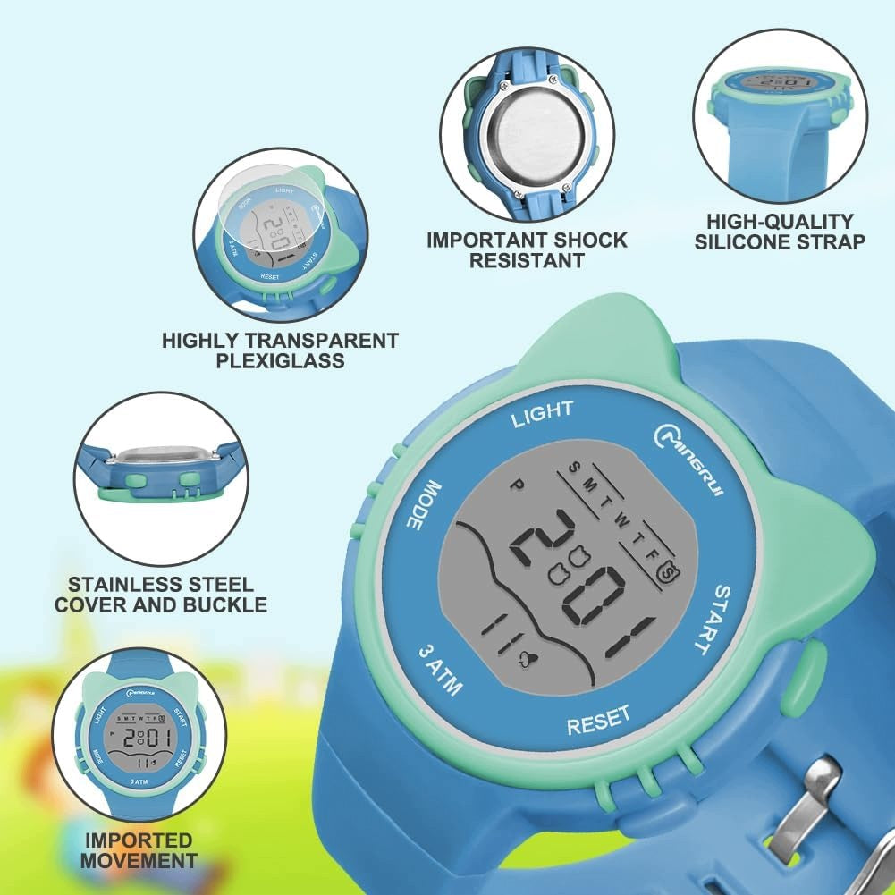 DIGITAL CHILDREN'S WATCH WATERPROOF SILICONE CAT SPORT Brand no brand