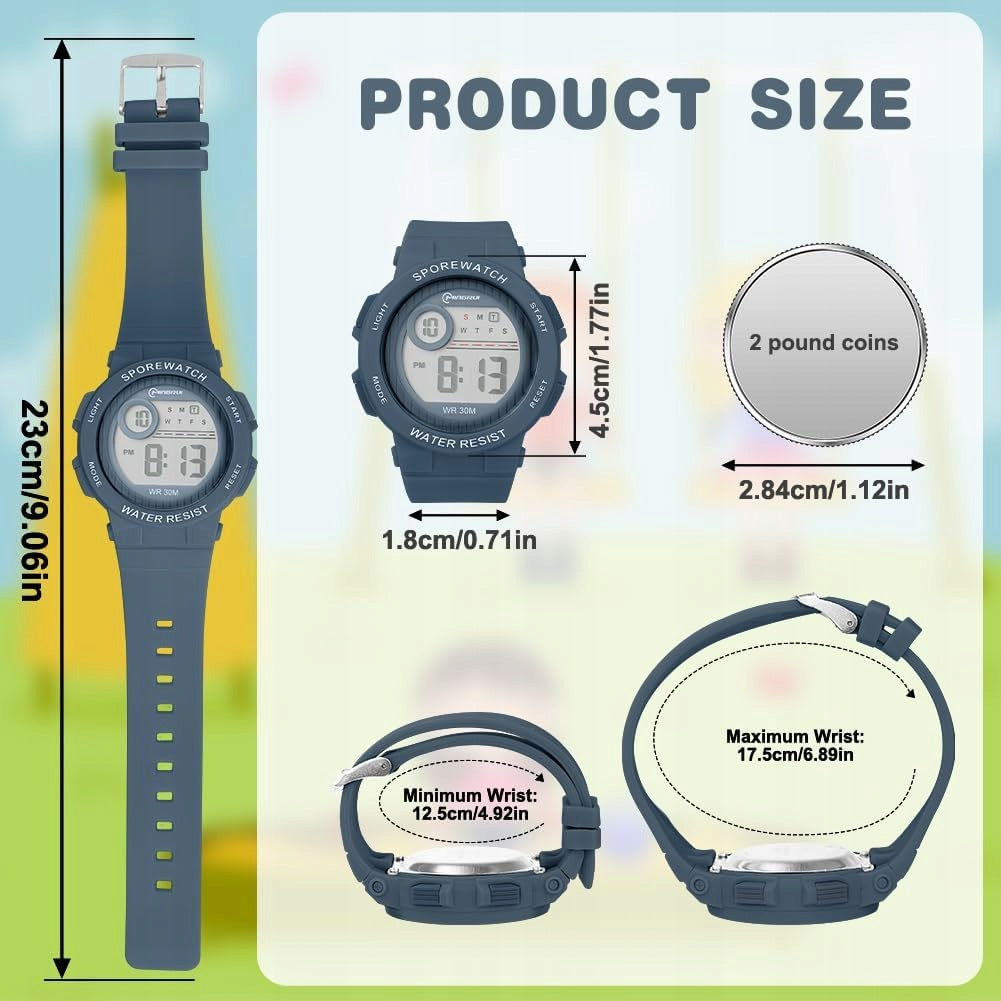 DIGITAL CHILDREN'S WATCH WATERPROOF SPORTS ALARM CLOCK STOPWATCH Brand no brand