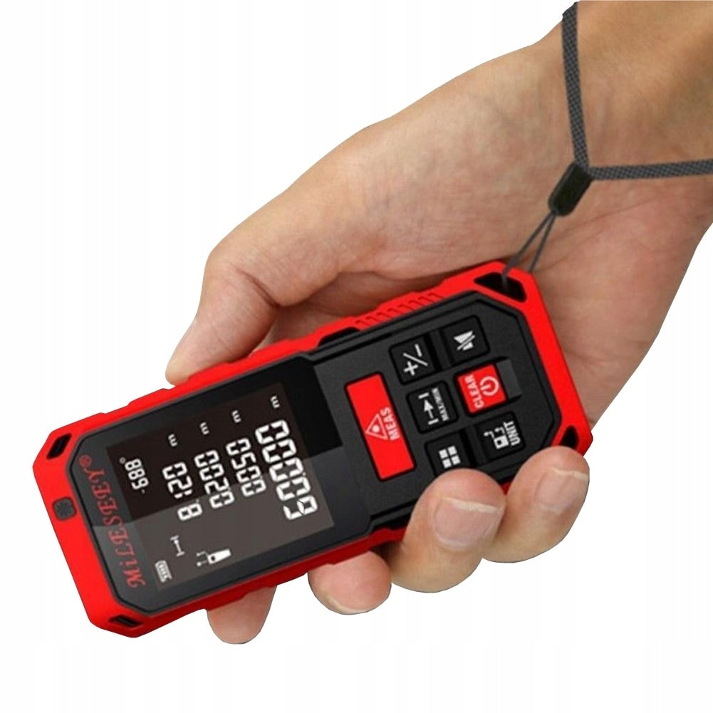 DIGITAL DISTANCE METER LASER RANGEFINDER 60 METERS WATERPROOF IP65 LCD Maximum range 31-60 m