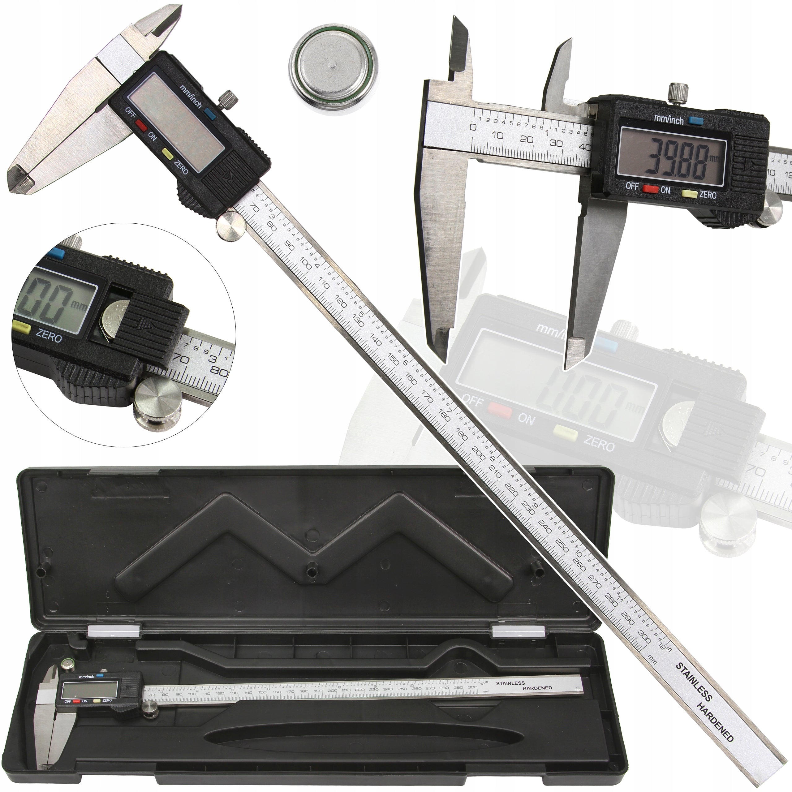 DIGITAL ELECTRONIC CALIPER MAR-POL 300MM LCD STAINLESS STEEL Brand Mar-Pol