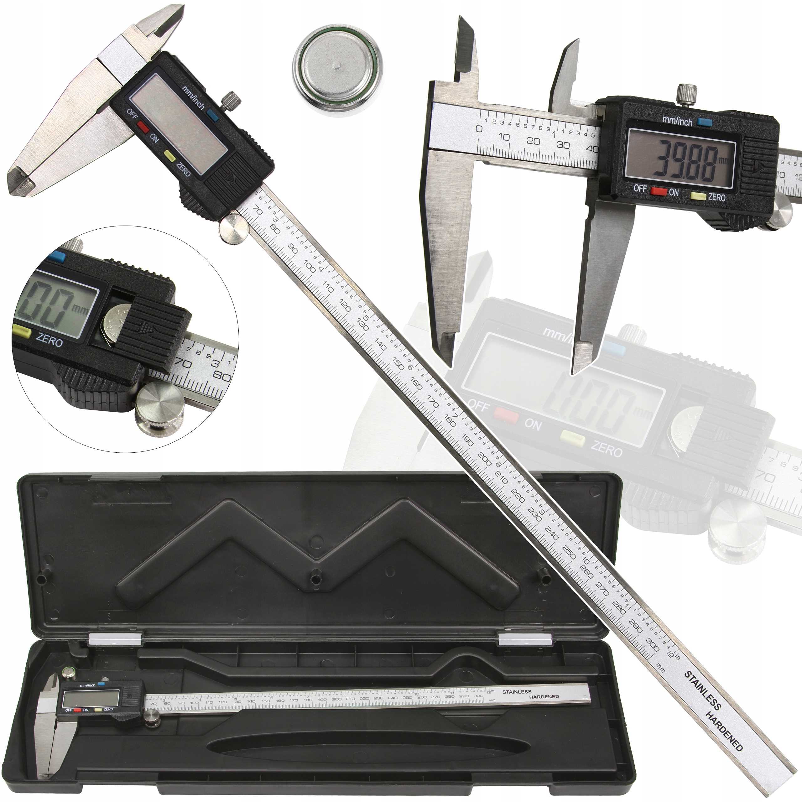 DIGITAL ELECTRONIC CALIPER MAR-POL 300MM LCD STAINLESS STEEL