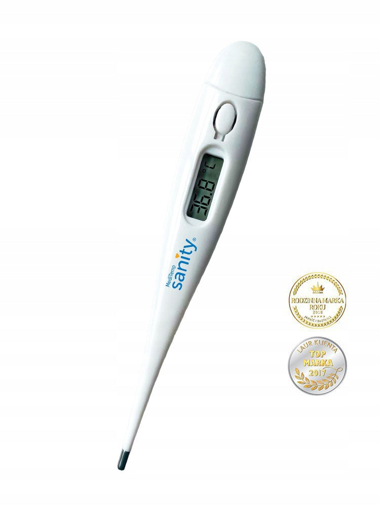 DIGITAL ELECTRONIC THERMOMETER UNDER ARM MEDITEMP SANITY ACCURATE Manufacturer of a medical device brak informacji