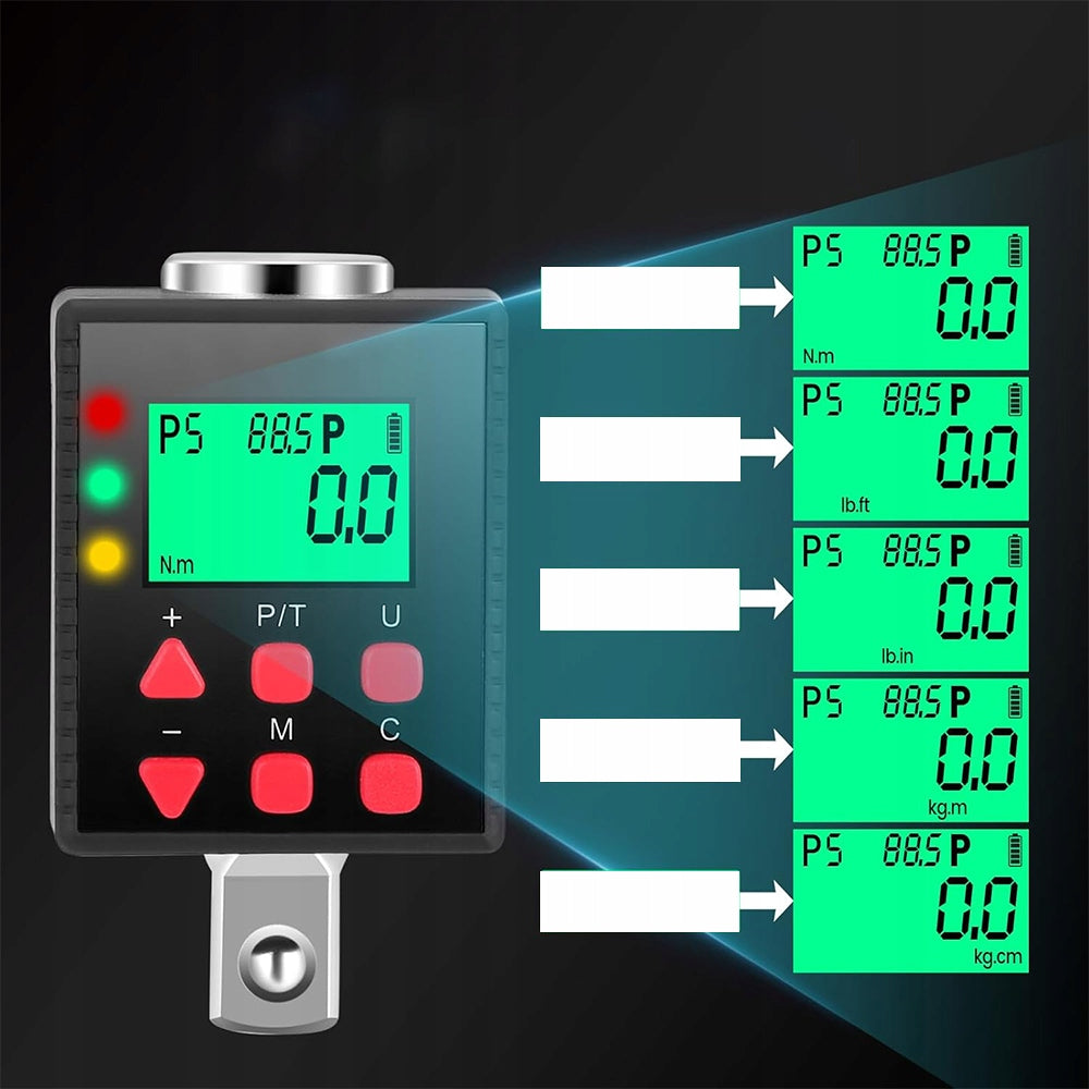DIGITAL ELECTRONIC TORQUE ADAPTER 17-340NM 1/2" ELECTRONIC Product weight with unit packaging 0.5 kg