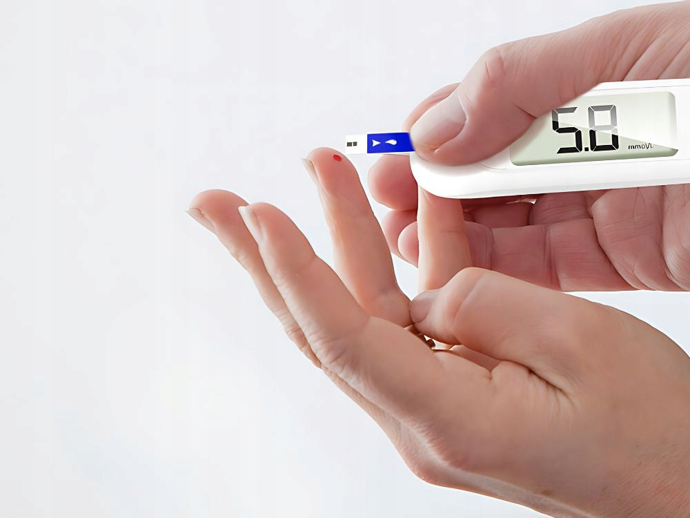 DIGITAL GLUCOSE METER SET LCD 50 STRIPS 50 LANCETS BLOOD SUGAR TEST Manufacturer code GLUKOMETR ZESTAW