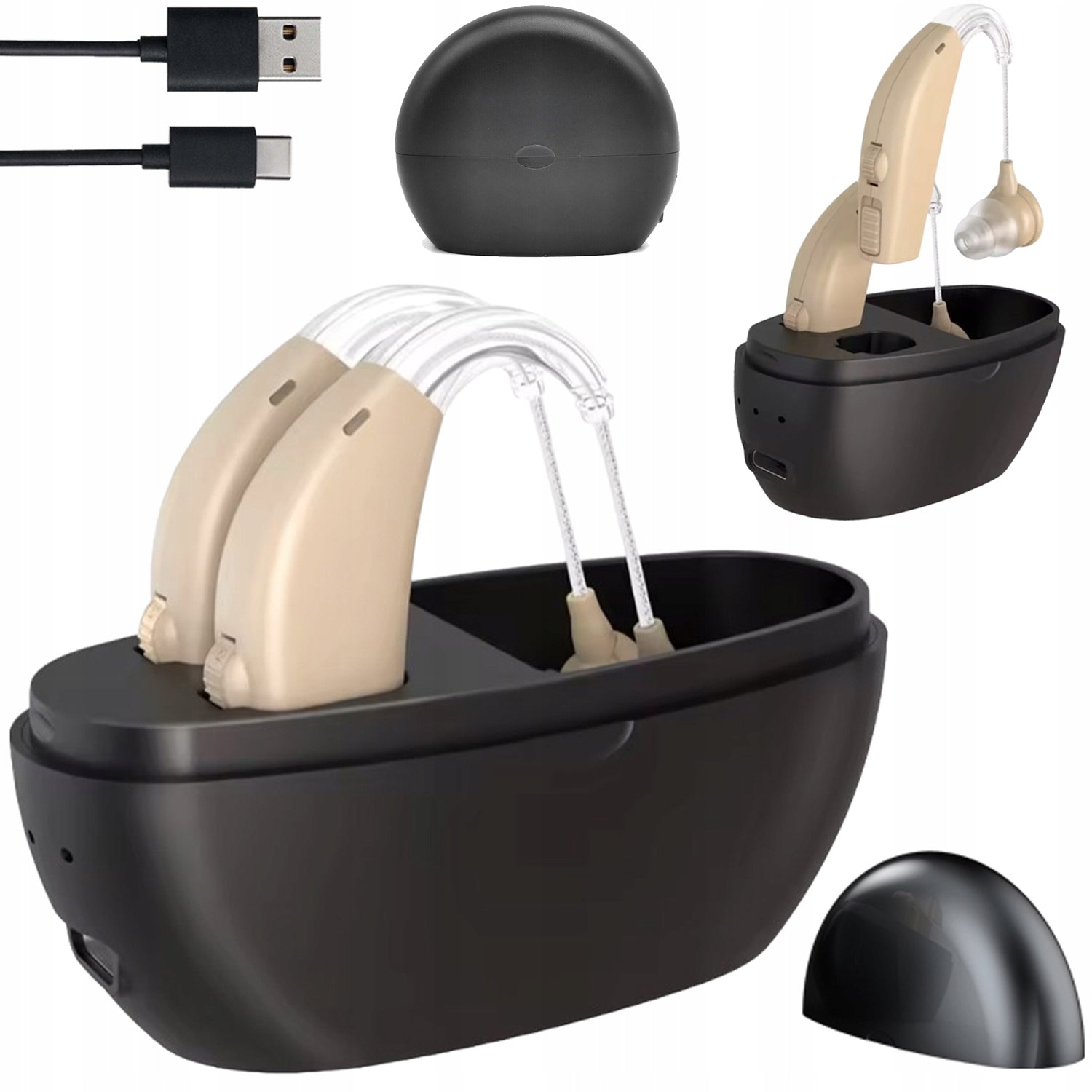 DIGITAL HEARING AID, INTELLIGENT NOISE REDUCTION, COMPACT AND LIGHTWEIGHT