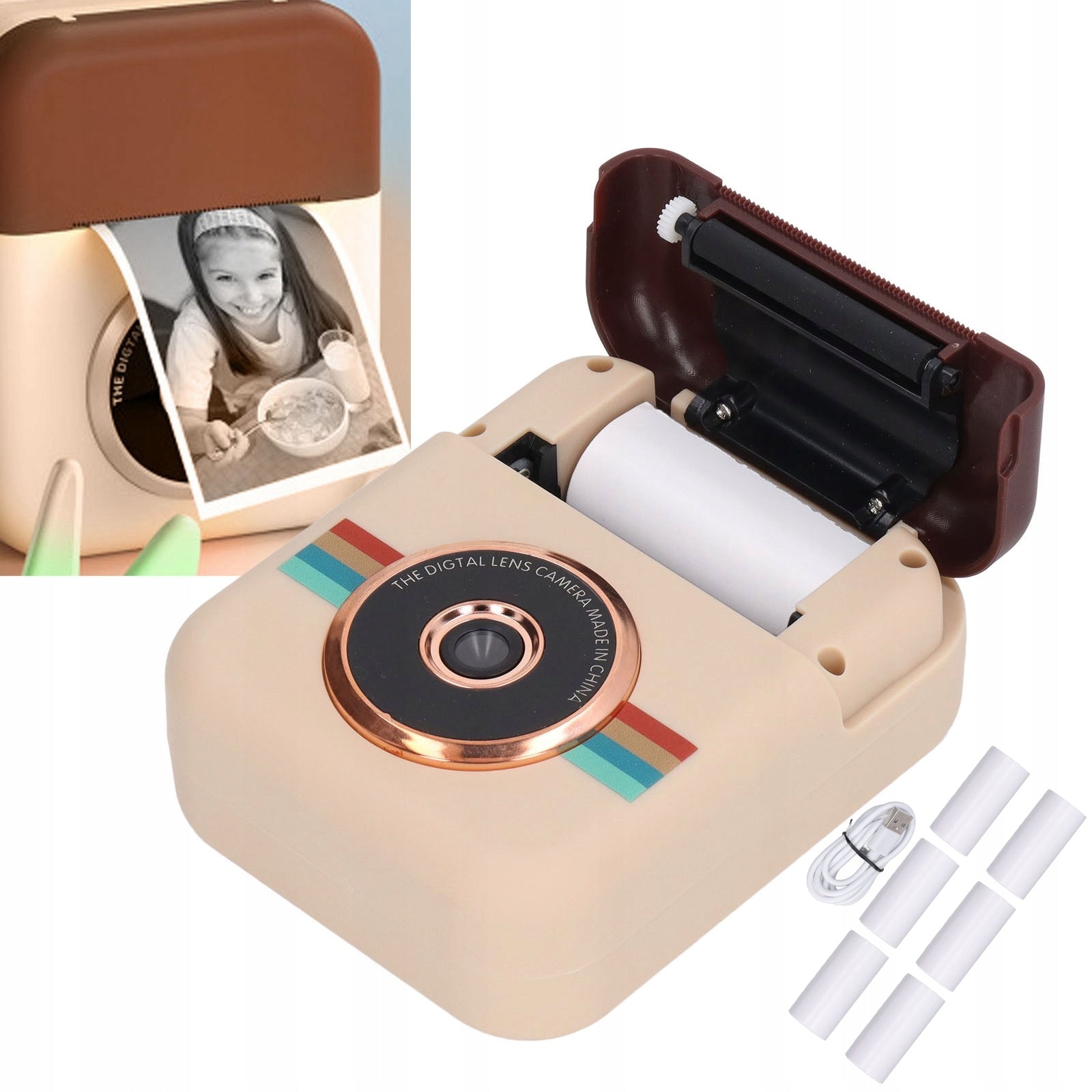 DIGITAL INSTANT CAMERA WITH CHILDREN'S PRINTER