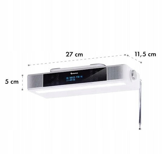 DIGITAL KITCHEN RADIO SUSPENDED FM DAB+ BLUETOOTH LAMP WHITE Brand Auna