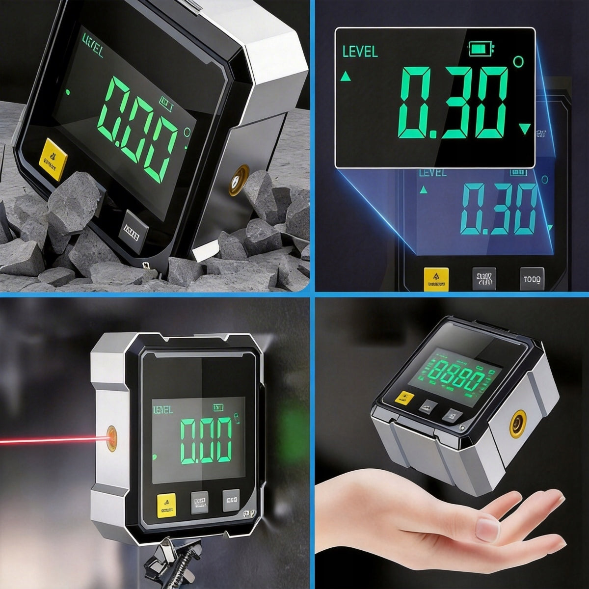 DIGITAL LEVEL MAGNETIC PROTRACTOR ELECTRONIC ANGLE MEASUREMENT INCLINOMETER Material other