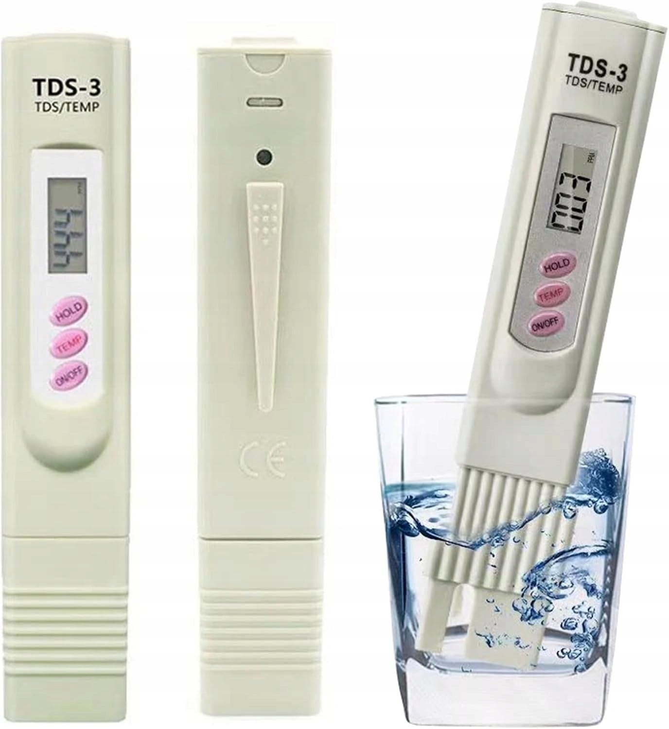 DIGITAL METER WATER TEMPERATURE HARDNESS TESTER 0- 9999 PPM TDS-3 Manufacturer code DTS+Temp-Tester jakości wody