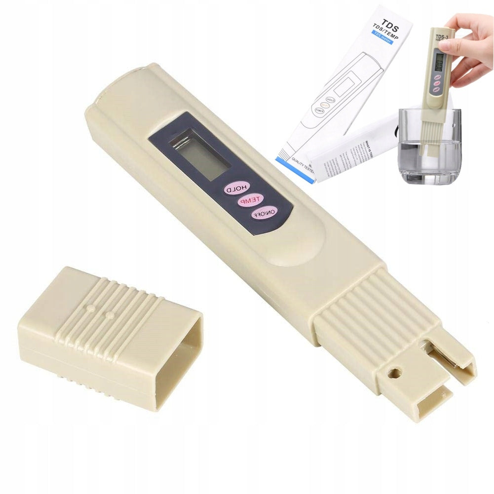 DIGITAL METER WATER TEMPERATURE HARDNESS TESTER 0- 9999 PPM TDS-3