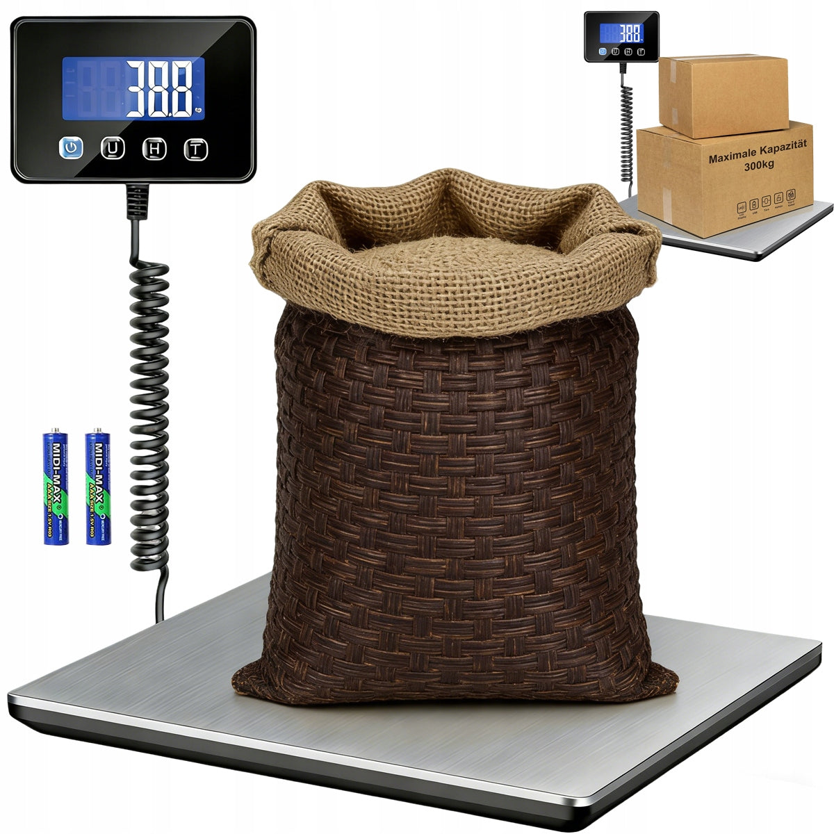 DIGITAL SCALE 4 UNITS MEASURE 200KG HIGH PRECISION FOR HOME STORAGE