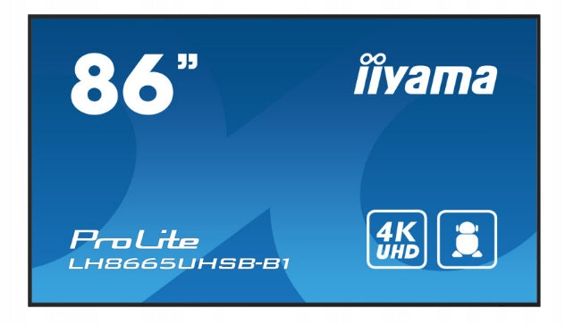 DIGITAL SIGNAGE MONITOR IIYAMA ProLite LH8665UHSB-B1 86-inch 4K IPS LED (24/7 Rated) Manufacturer code LH8665UHSB-B1
