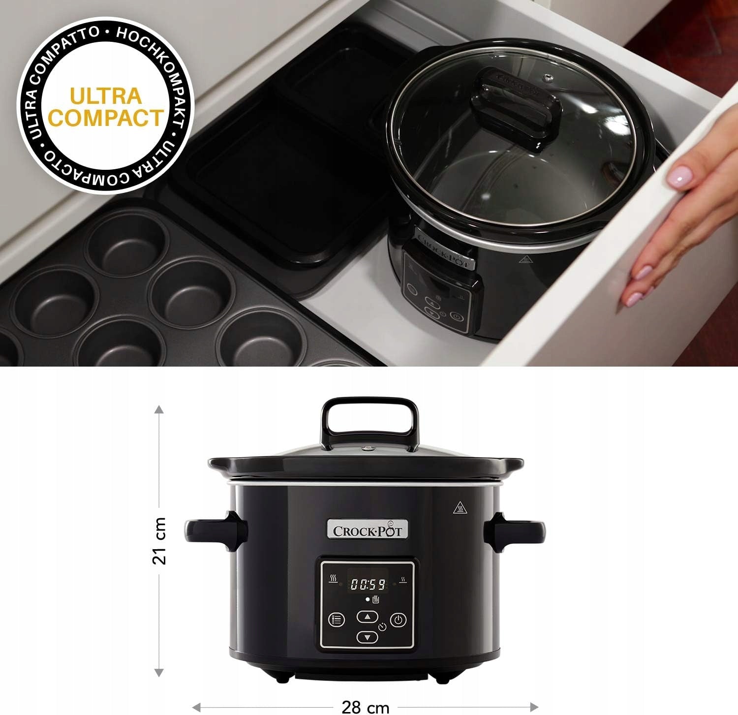 DIGITAL SLOW COOKER 2,4 L ELECTRIC POT WITH TIMER AND HEATING FUNCTION EAN (GTIN) 5902912945675