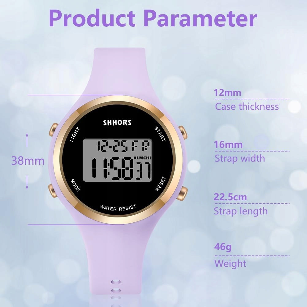 DIGITAL SPORTS WATCH WOMEN SILICONE ALARM LED DATE Brand no brand