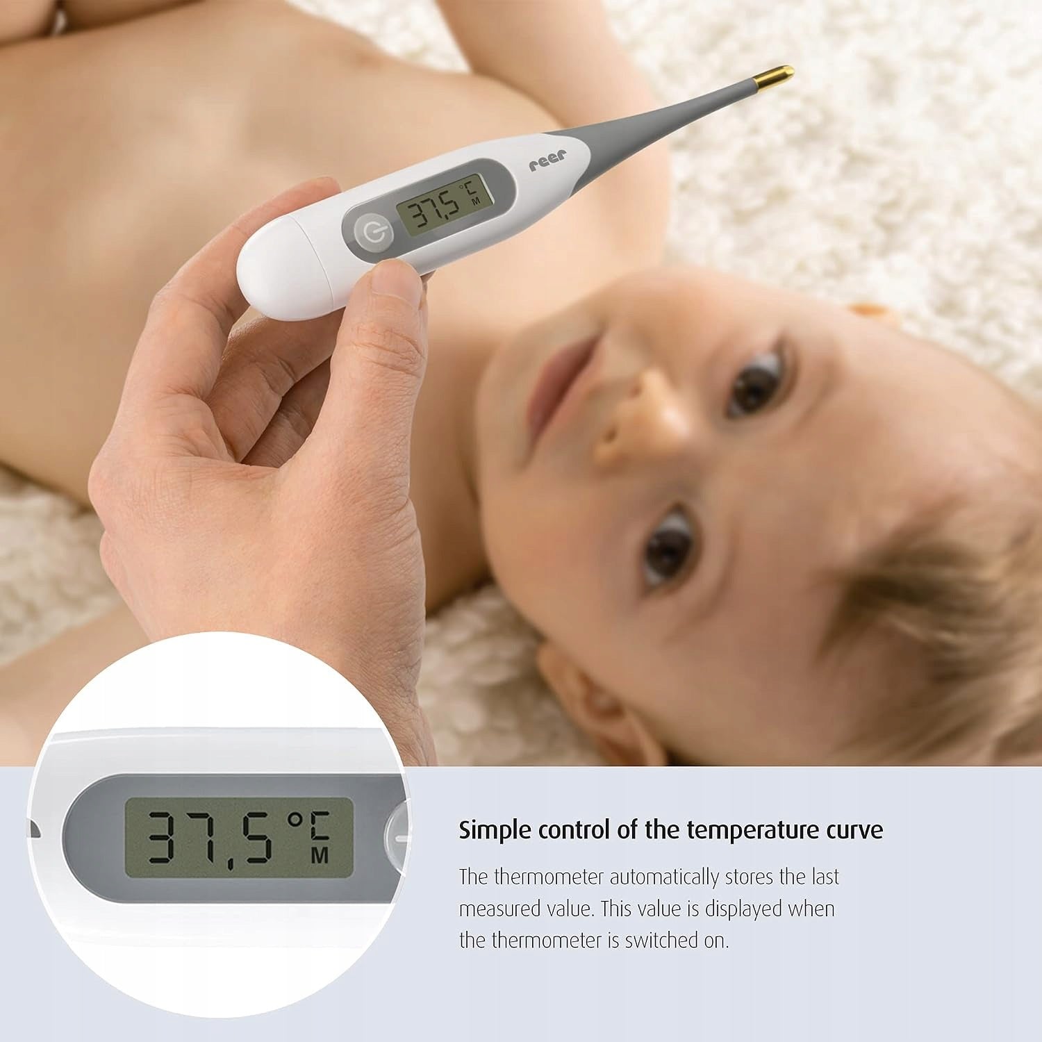 DIGITAL THERMOMETER REER EXPRESSSGEMP 10 SECONDS FEVER ALARM CHILDREN Medical device yes