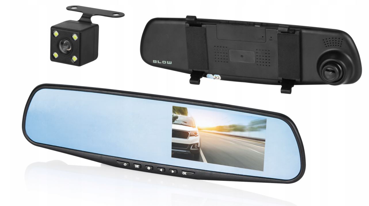 DIGITAL VIDEO CAMERA RECORDER CAR MIRROR Color black