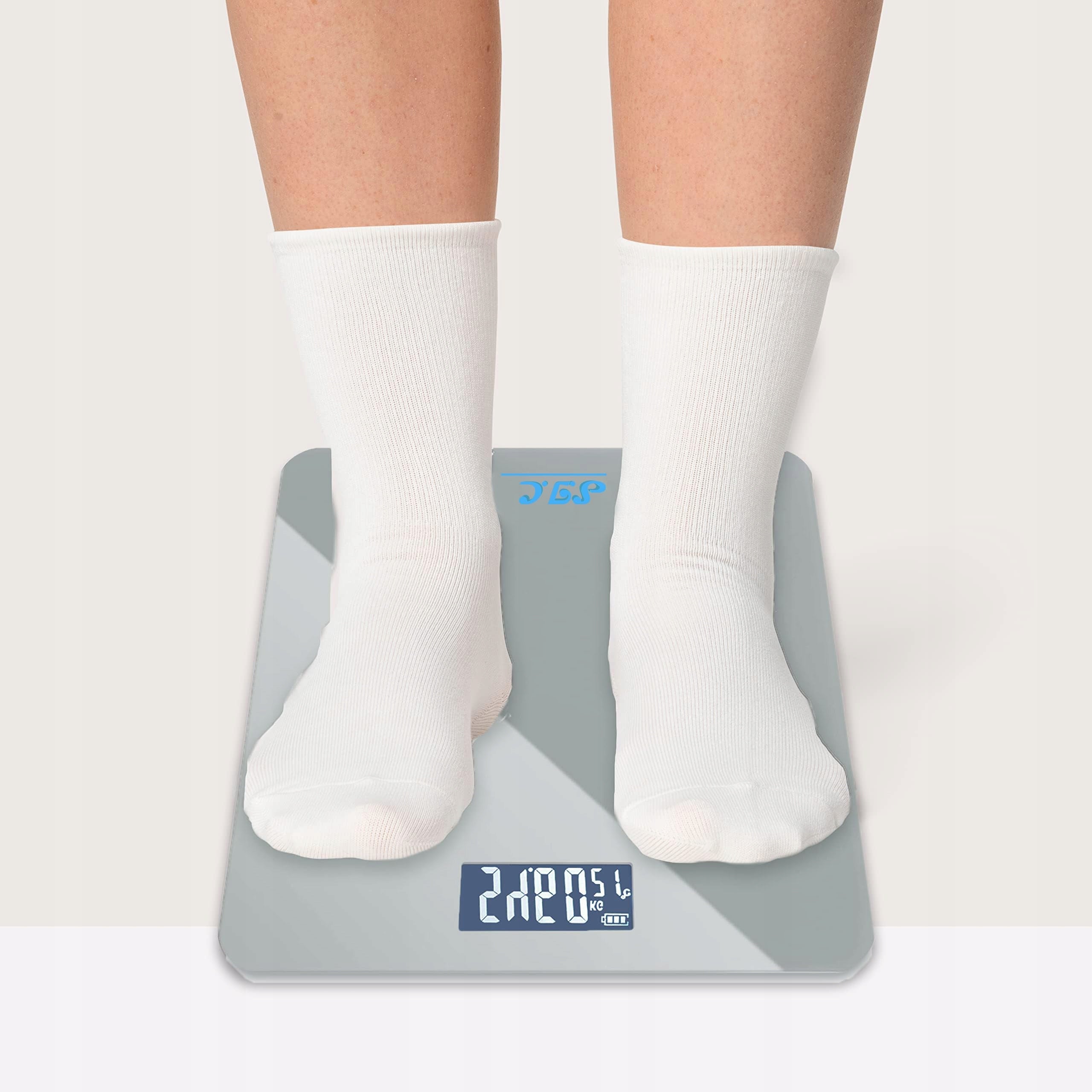 DIGITALE BATHROOM SCALE WITH LCD SENSOR TEMPERED GLASS 180KG GREY EAN (GTIN) 5906521913162