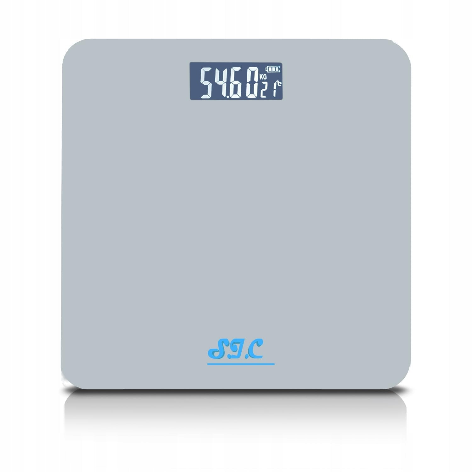 DIGITALE BATHROOM SCALE WITH LCD SENSOR TEMPERED GLASS 180KG GREY