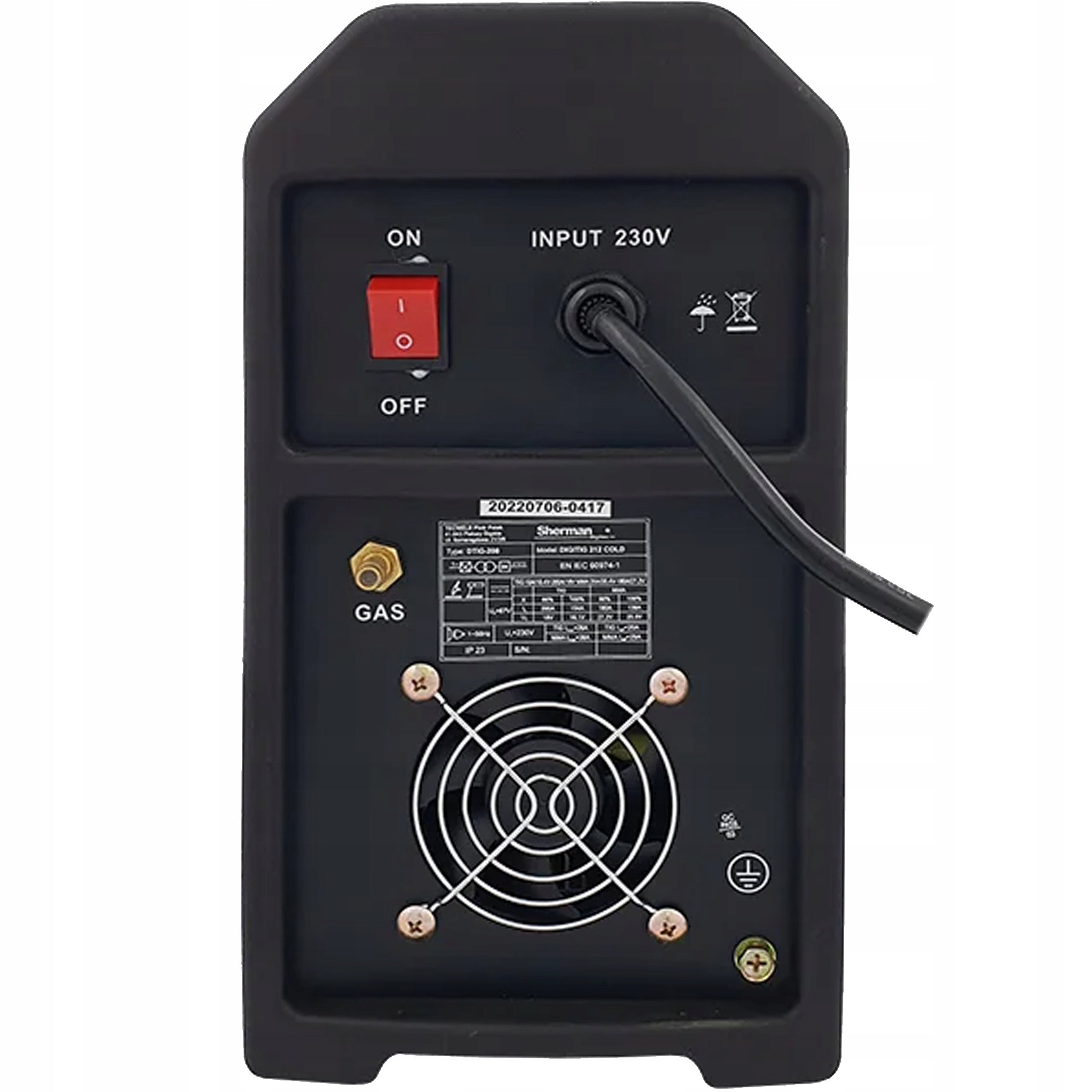 DIGITIG 212 COLD TIG HF DC MMA Welder - 200A, 230V, IGBT Power consumption 7.2 kVA