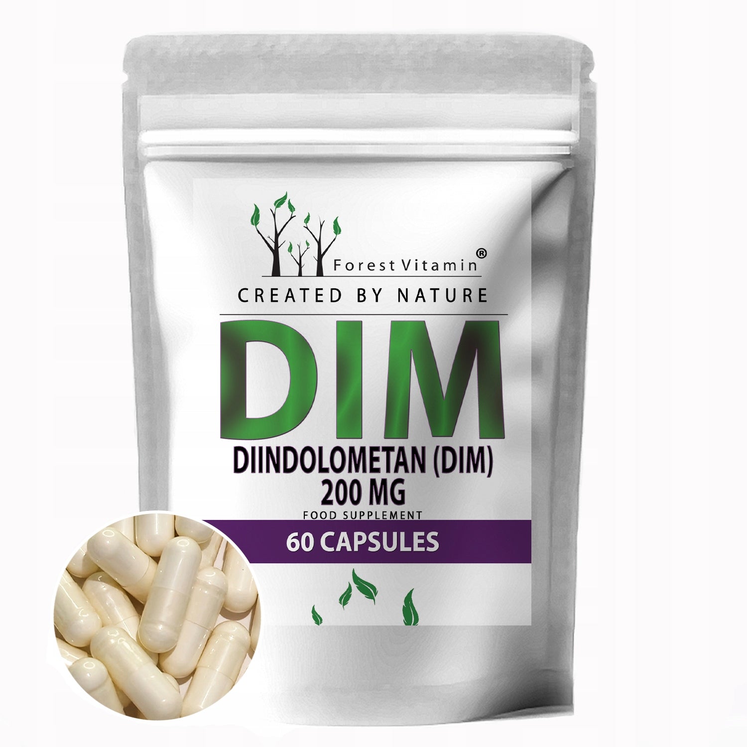 DIM DIINDOLOMETHANE 200MG 60 CAPSULES – HORMONAL BALANCE ESTROGEN
