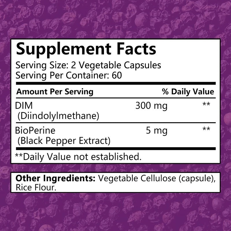 DIM capsules, weight loss, fat burning supplement, metabol support Expiration date at least 1 year from the date of purchase