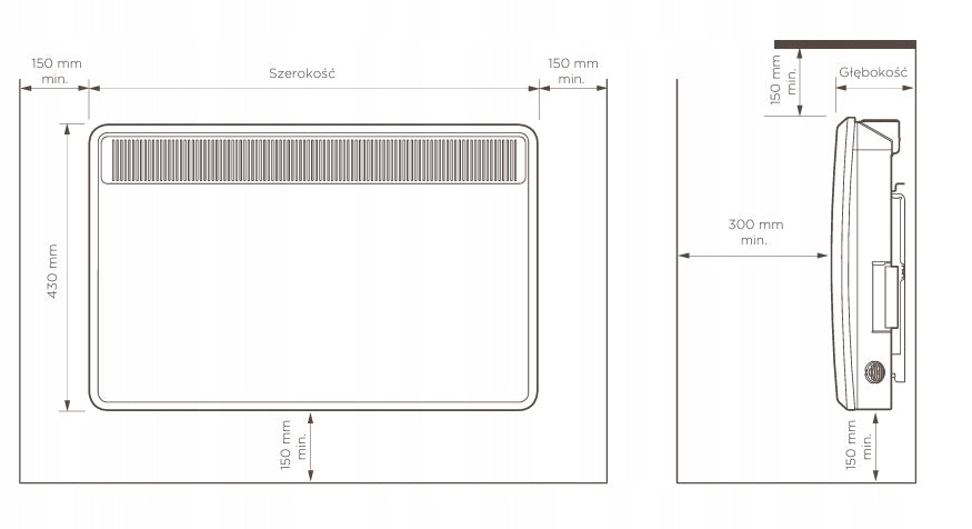 DIMPLEX PLX 050 ELECTRIC HEATER WALL CONVECTOR 500W WITH DISPLAY EAN (GTIN) 4015627344976