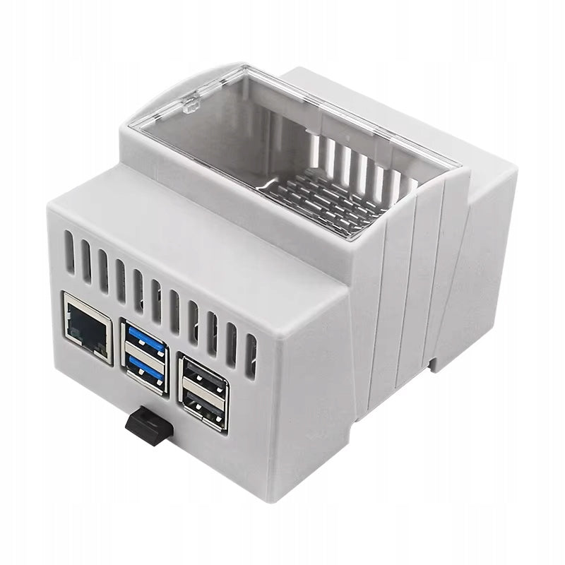 DIN rail housing for Raspberry Pi 5 ABS + fan with heat sink