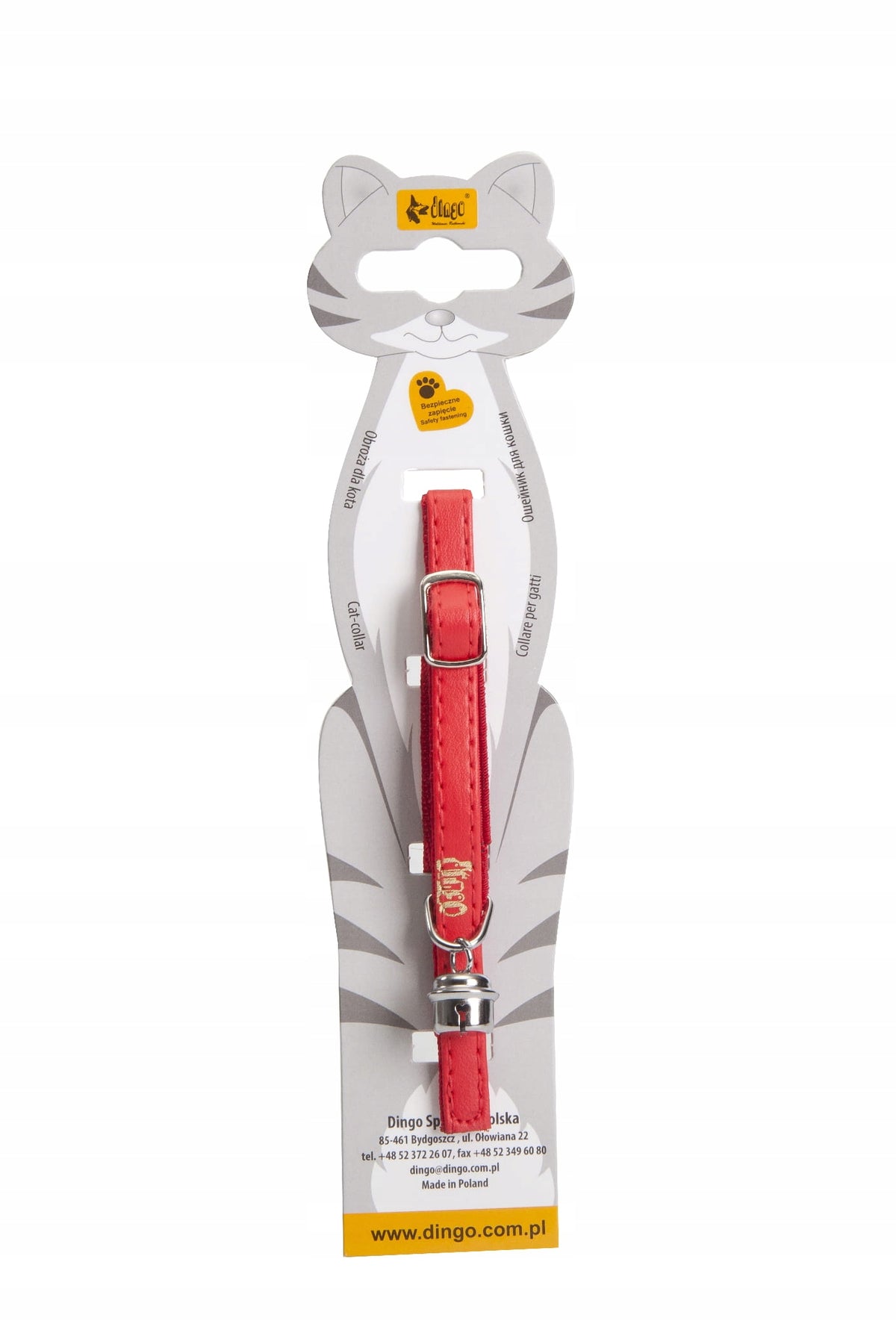 DINGO CAT COLLAR BASIC RED Color red