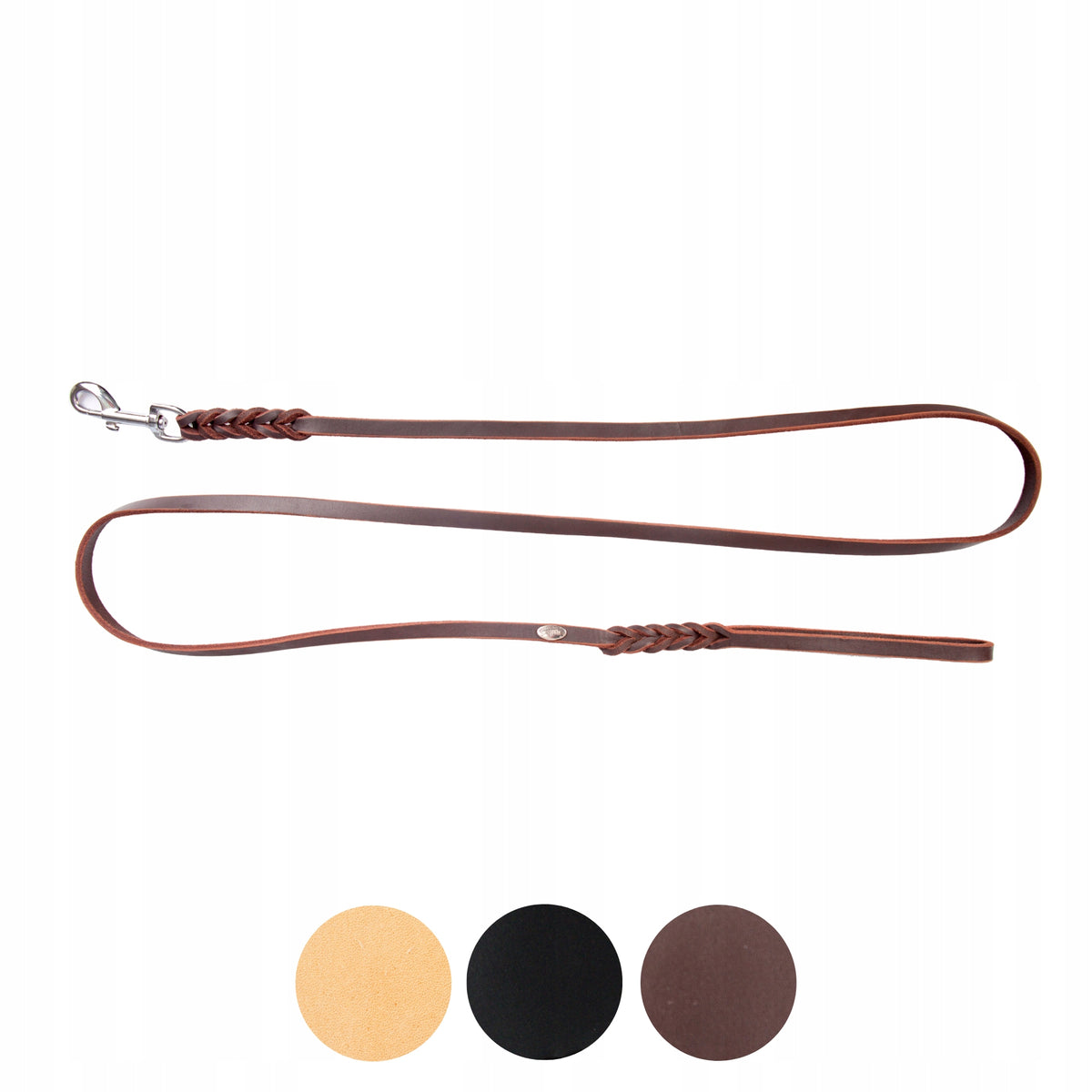 DINGO LANYARD BRAIDED LEATHER SOFT 0,8x230CM BROWN Brand Dingo