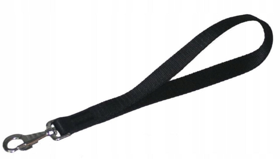 DINGO Short leash handle (2,5 x 40 cm) - black