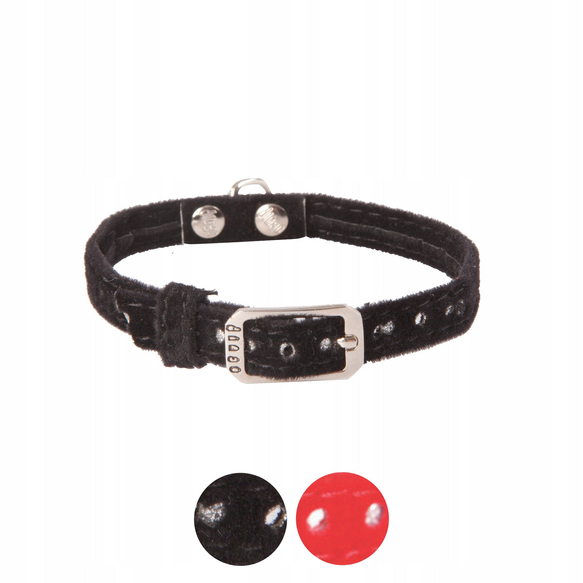 DINGO VELOUR COLLAR GLITTER 1,0 X 28CM RED Brand Dingo