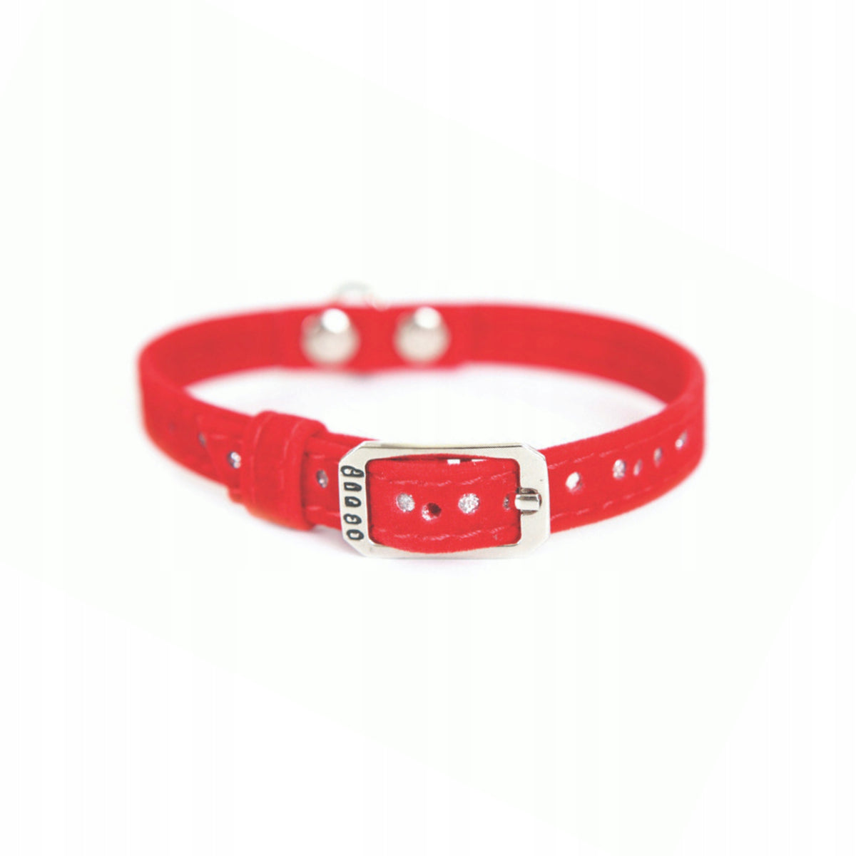 DINGO VELOUR COLLAR GLITTER 1,0 X 28CM RED