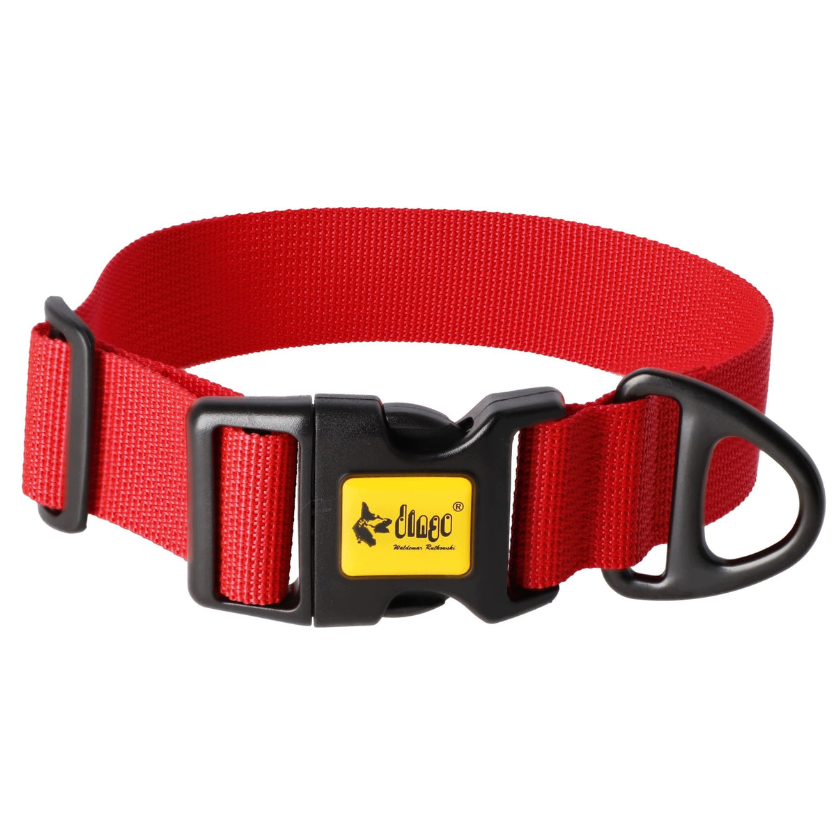 DINGO WIDE DOG COLLAR ADJUSTABLE 4 CM 37-61 CM RED