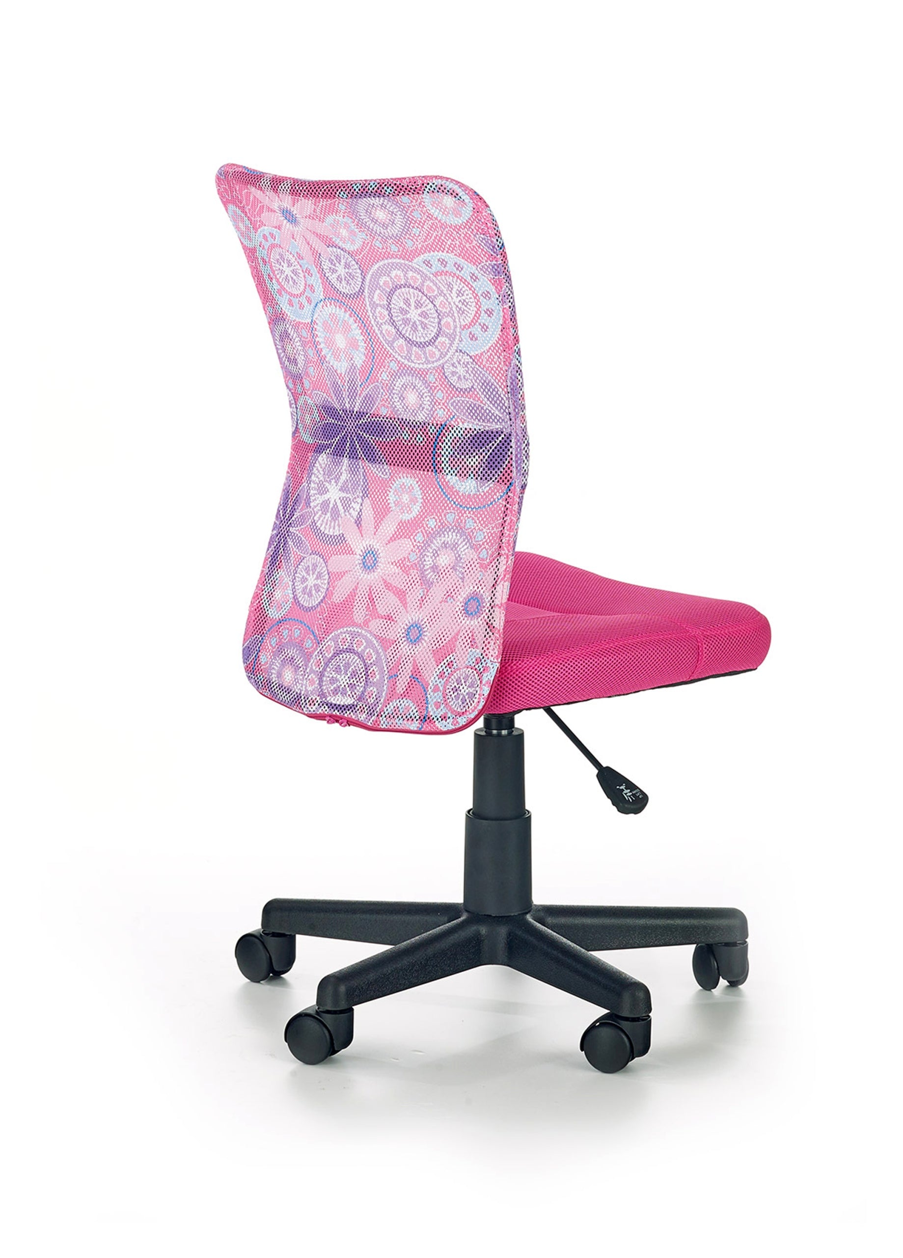 DINGO Youth Swivel Chair Pink With Patterns - Stylish and Functional Brand Halmar