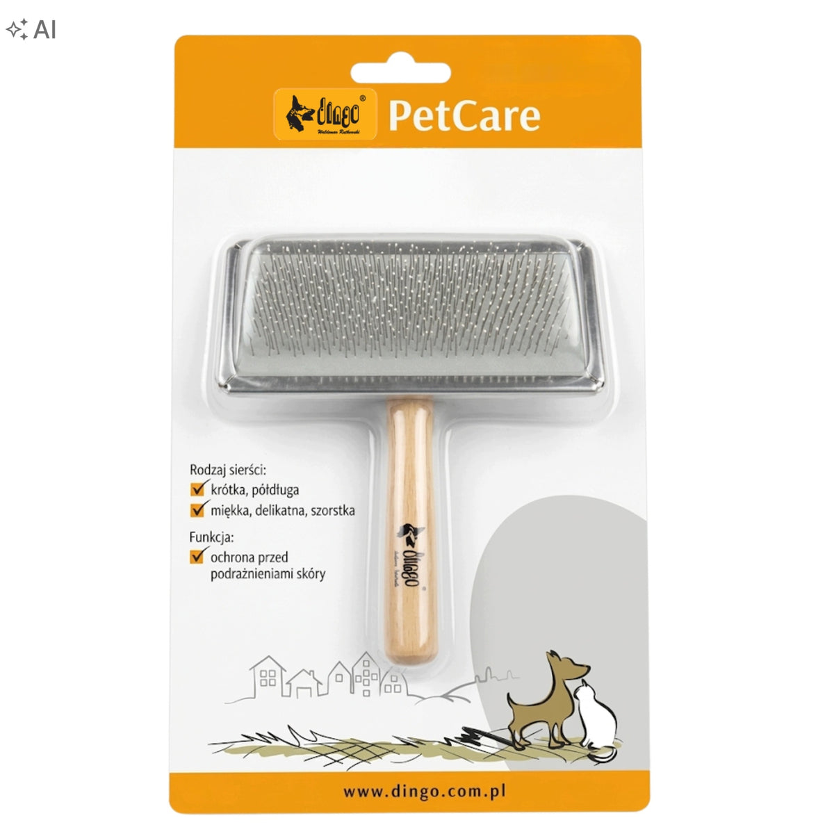 DINGO single-sided metal brush L 12,5 x 5,5 cm UN