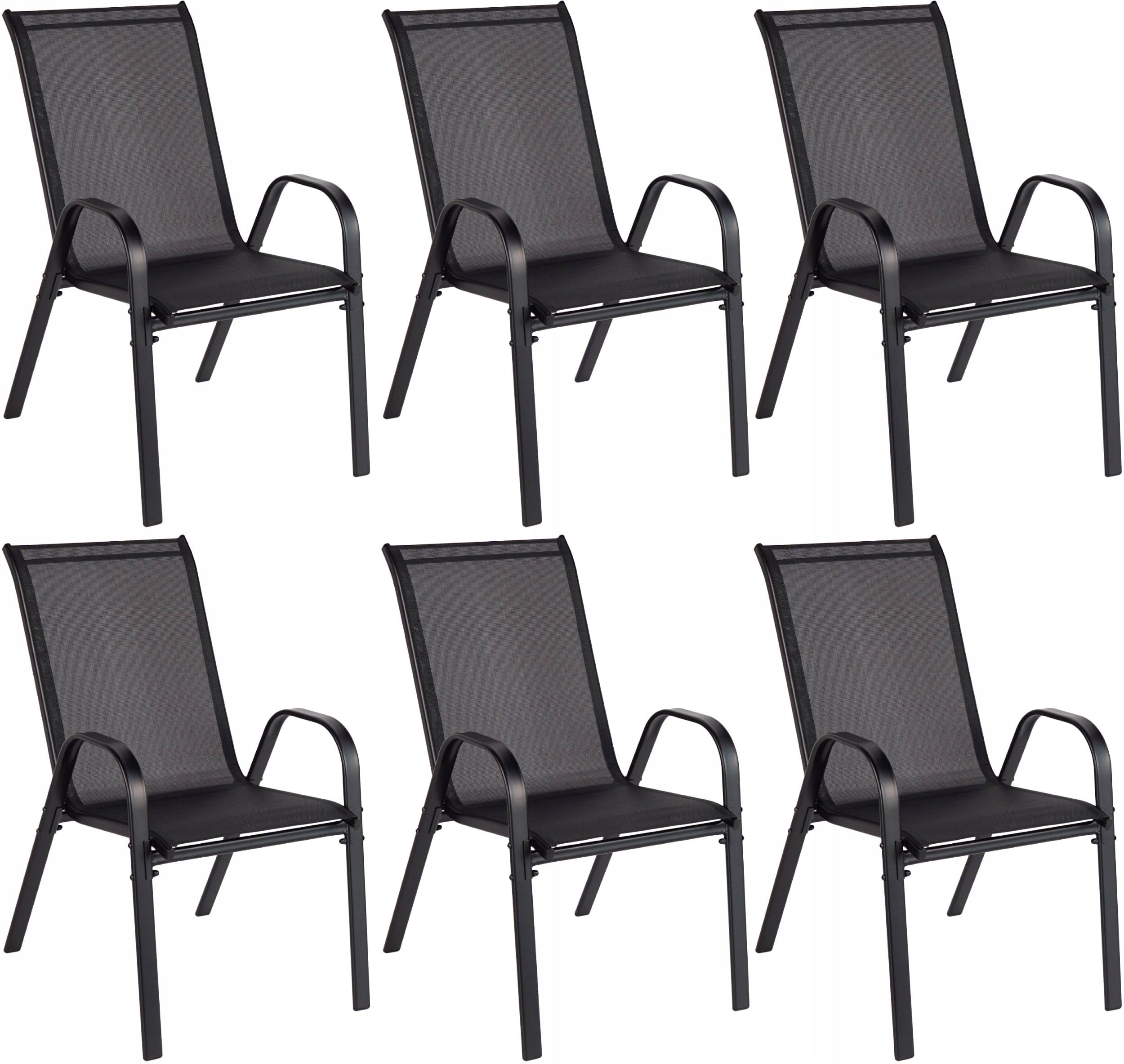 DINING ROOM FURNITURE SET 1xTABLE + 6xCHAIR KINDLY BLACK ZENJOY Line Meble jadalniane ogrodowe