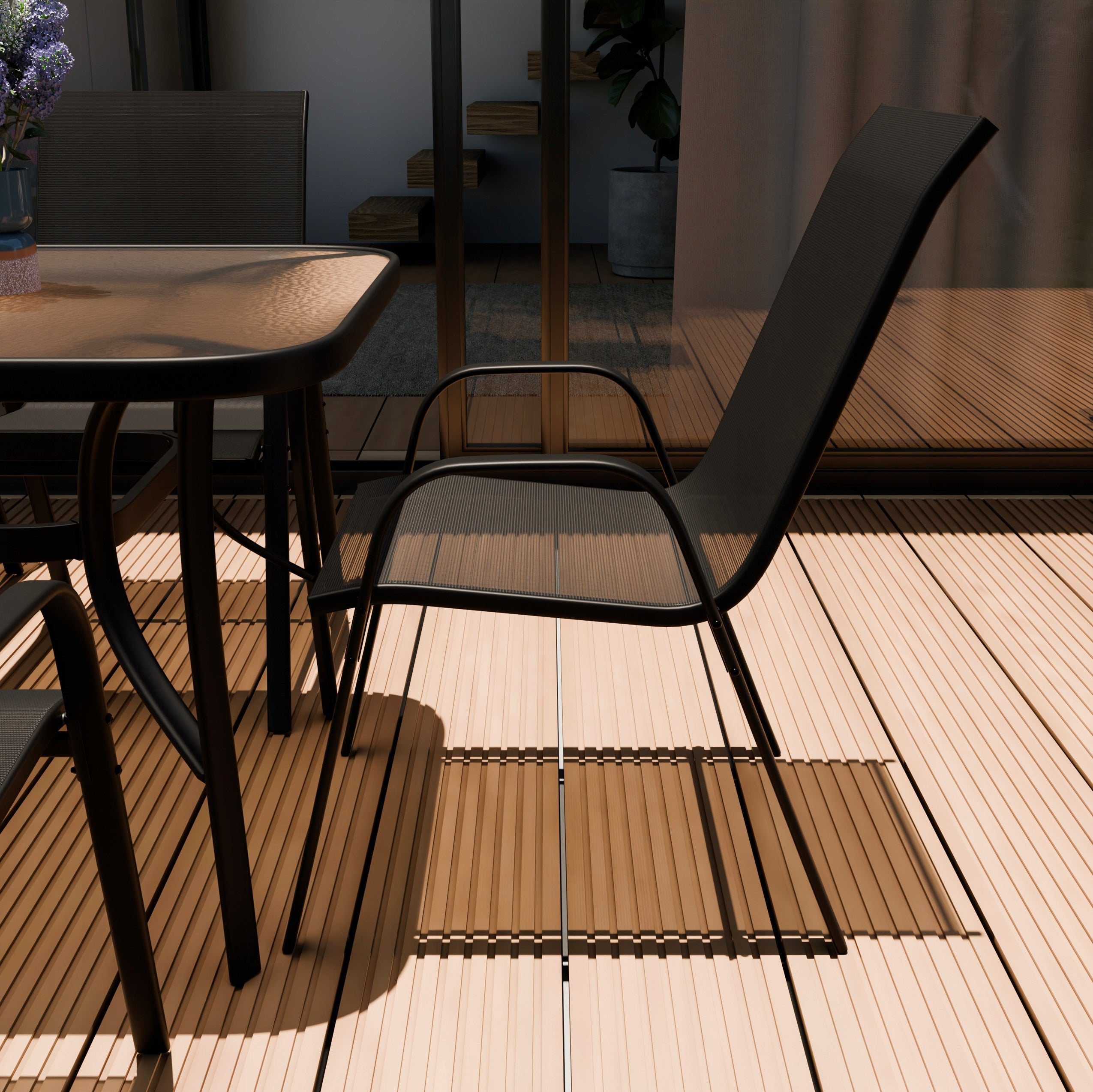 DINING ROOM FURNITURE SET 1xTABLE + 6xCHAIR KINDLY BLACK ZENJOY Number of items in the set 7