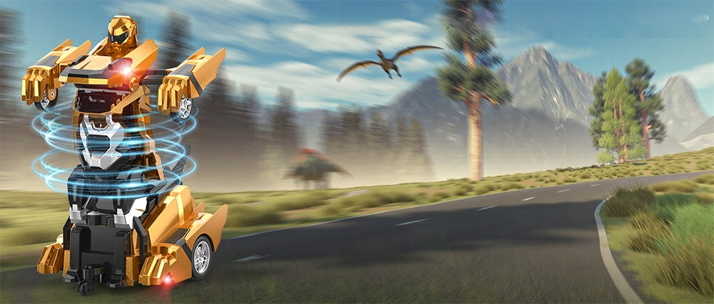 DINOSAUR TURNING INTO A CAR ROBOT GAME TOY TRANSFORMS Kind driving
