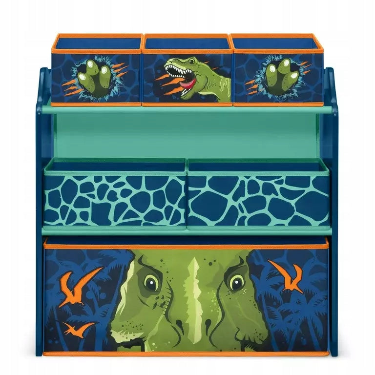DINOSAURS DINOSAUR BOOKCASE CONTAINERS TOYS SHELF FURNITURE ORGANIZER CHILDREN Color multicolor