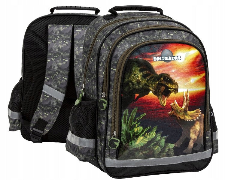 DINOSAURS SCHOOL BACKPACK satchel for boys class.1-3 6213
