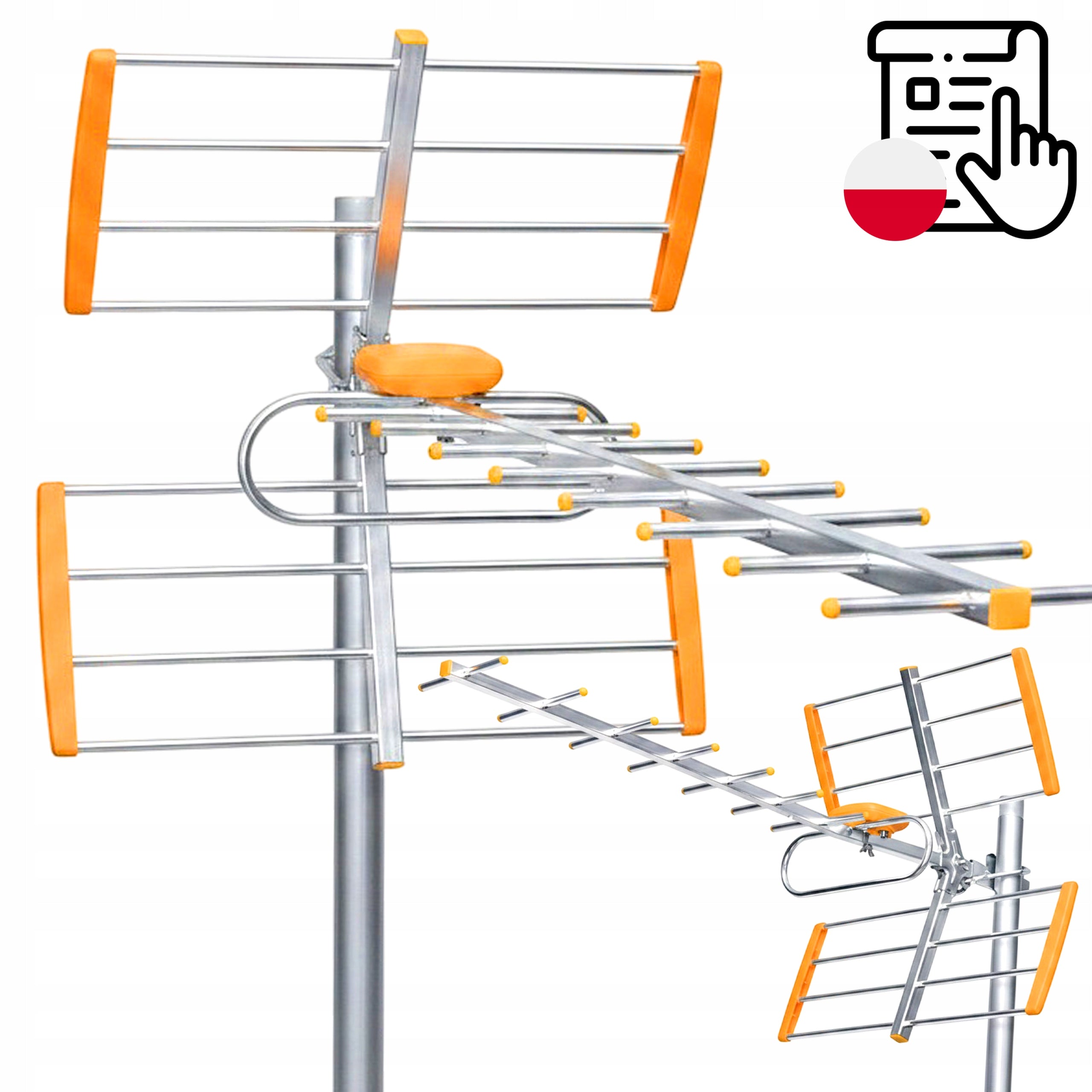 DIRECTIONAL COMBO ANTENNA FOR TERRESTRIAL TV DVB-T2 LTE 4K ULTRA HD POWERFUL 120KM Packaging status original