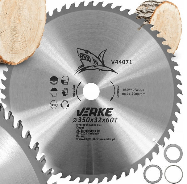 DISC CIRCULAR SAW BLADE FOR CUTTING WOOD TREES 350mm x 32mm 60T WIDIA