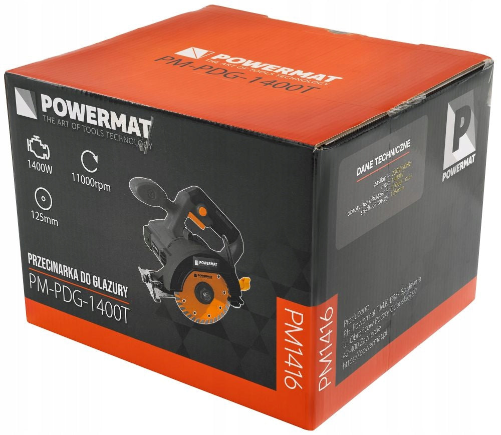 DISC CUTTER 125 mm FOR GLAZE 1400W 11000rpm FOR GLAZE PDG-1400T Product weight with unit packaging 3.55 kg