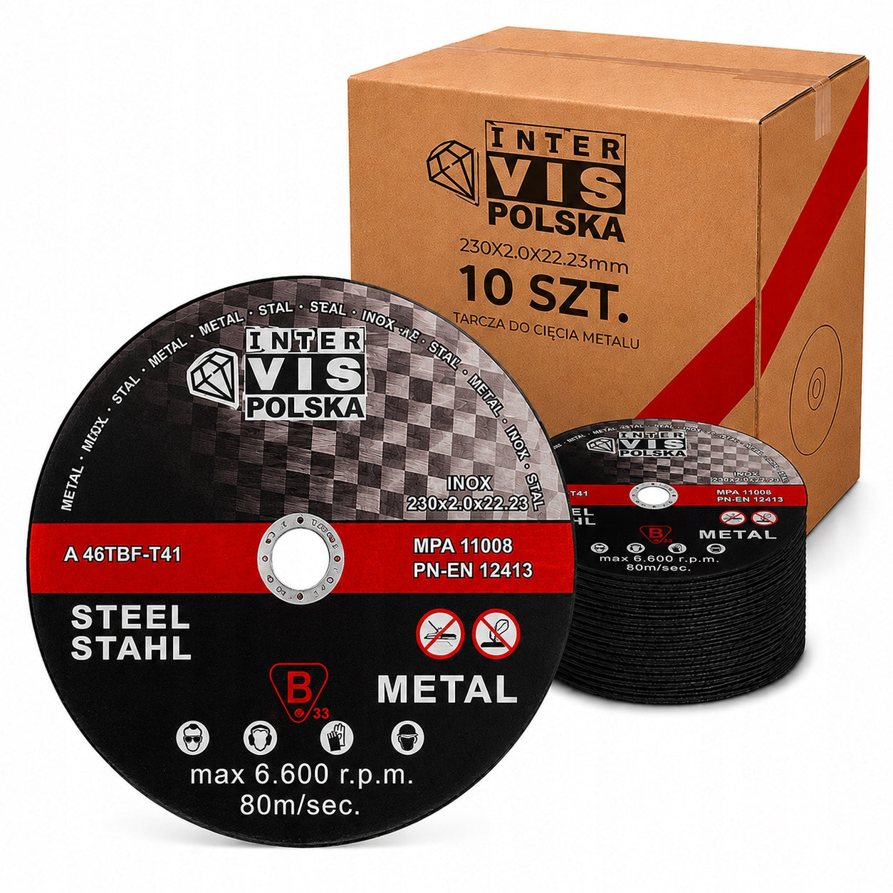 DISC METAL CUTTING DISCS 10 PCS 230x2.0 INOX STRONG - SET OF 10 Manufacturer code 546227000531